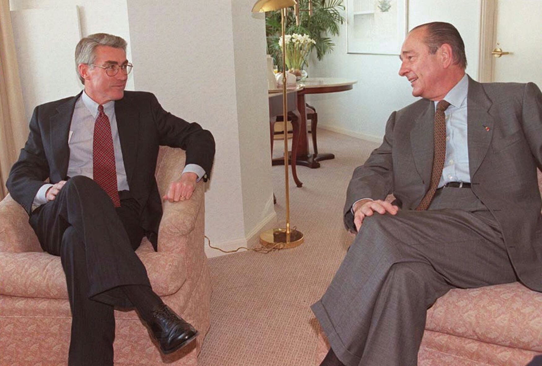 Jacques Chirac and Jim Edgar, 1996